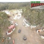 aerial shot paintball fields newcastle